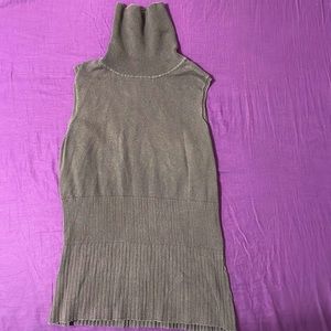 Medium Brown turtleneck Tank Top